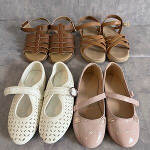 Girl’s Flats Shoes and Cream Sandals (spring/summer shoes)